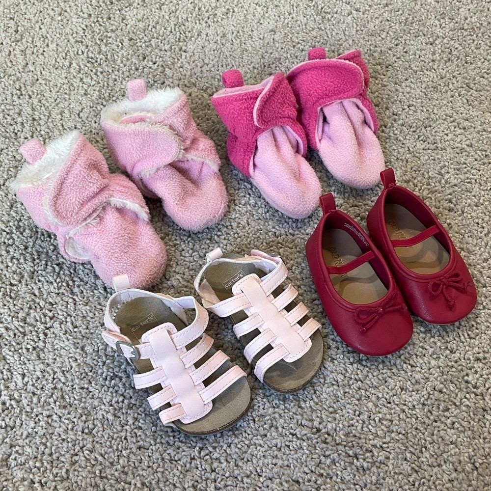 6-12 Month Baby Girl Shoe Bundle